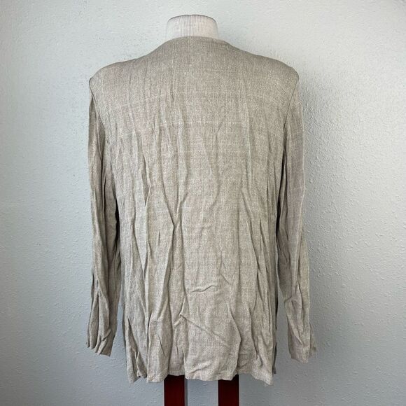 Pre-Owed Vintage K STUDIO Womens Rayon Blend Tan Blouse and Skirt Set Size 10 - Picture 4 of 11